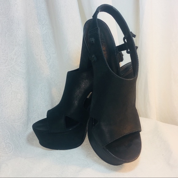 DIESEL black, leather platforms - Picture 2 of 6